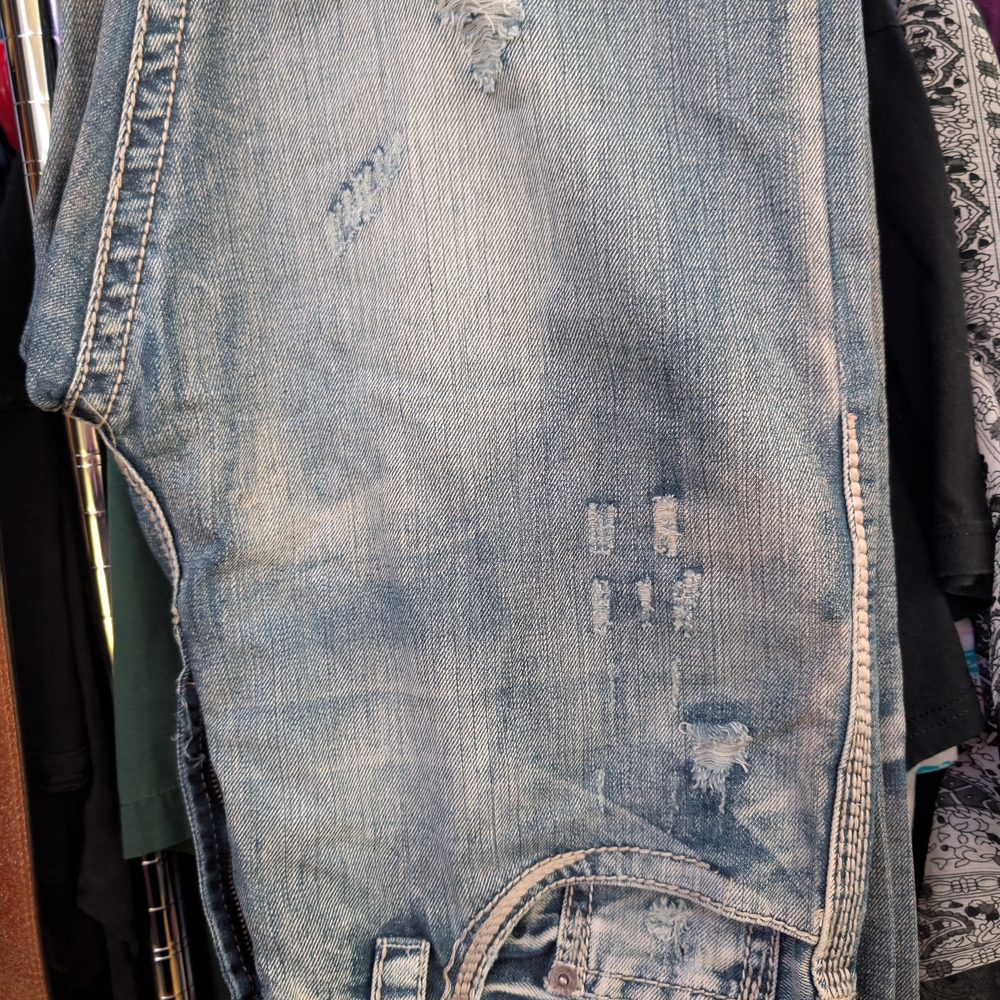 NWT BLACK Distressed Blue Jeans